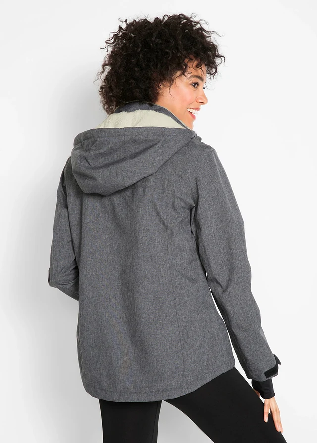 Veste outdoor fonctionnelle avec intérieur polaire peluche, imperméable • gris ardoise chiné • product-page.page-title-suffix
