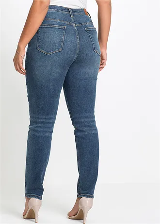 Skinny jeans, high waist, Kleur: blauw denim