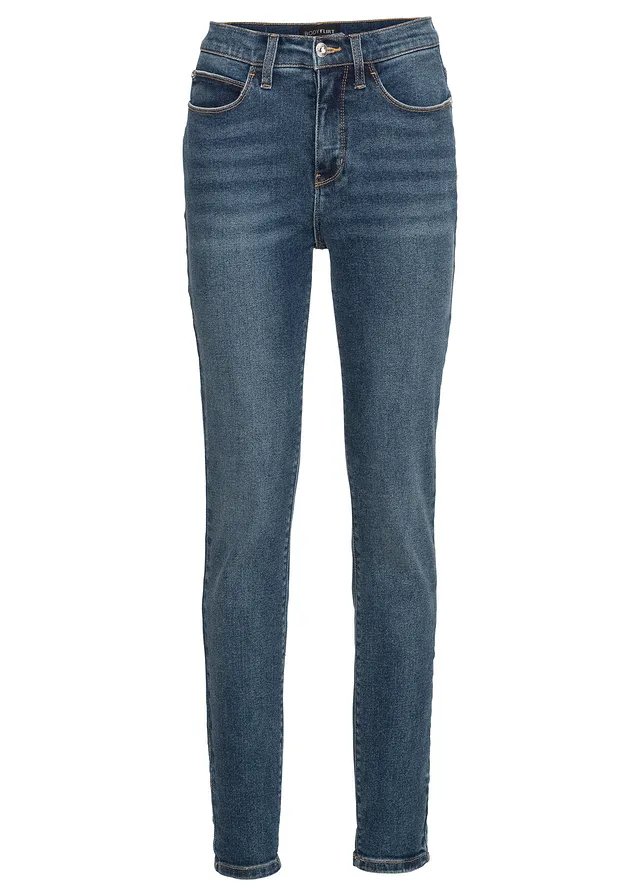 Blugi skinny cu talie înaltă