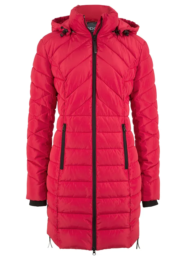 Veste longue matelassée, rembourrée • rouge • Boutique bonprix