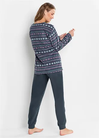 Costum casă din fleece • bleumarin intens • magazin bonprix