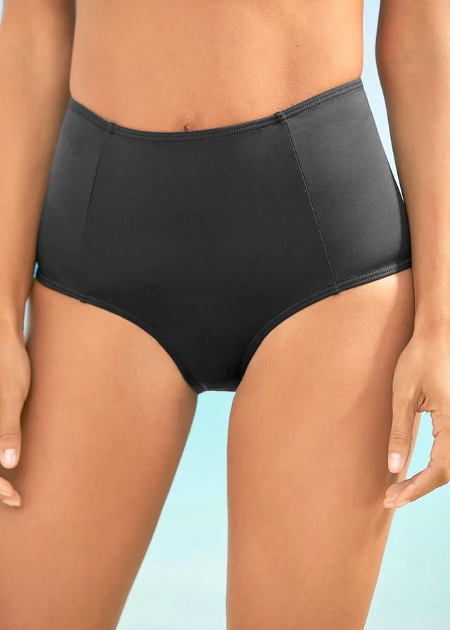 High waist bikinibroekje, Kleur: zwart