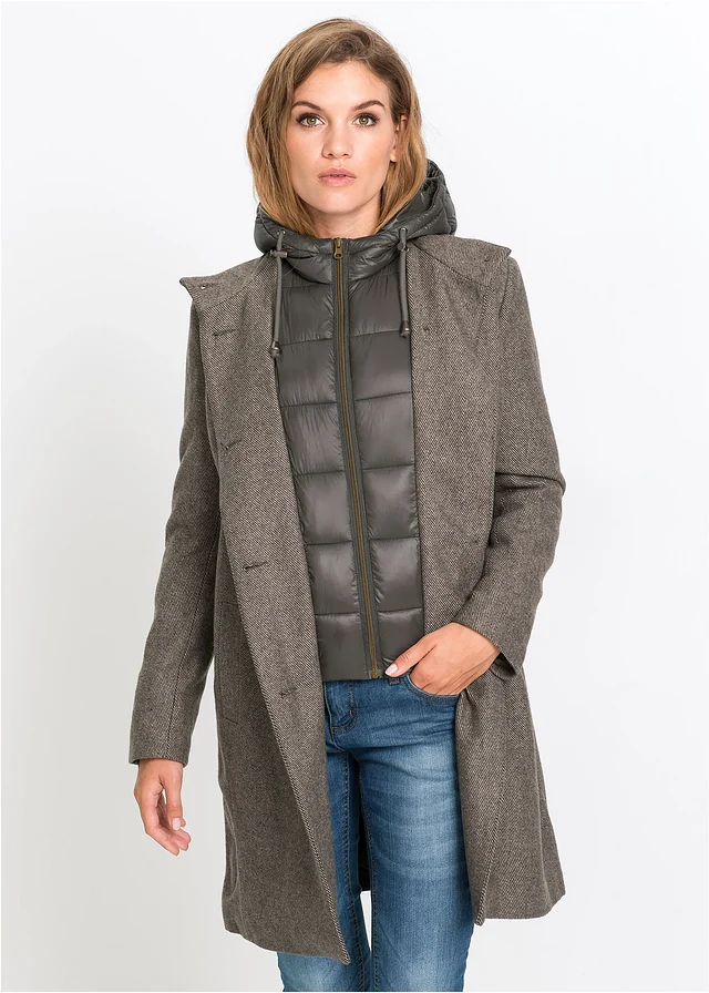 Manteau court d’hiver, style 2en1 • beige roseau • product-page.page-title-suffix