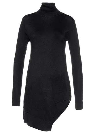 Dlouhý svetr ze směsi s viskózou • černá • bonprix obchod