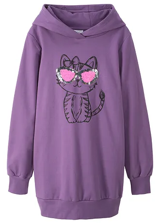 Oversized sweatjurk van biologisch katoen • ultraviolet • bonprix online shop