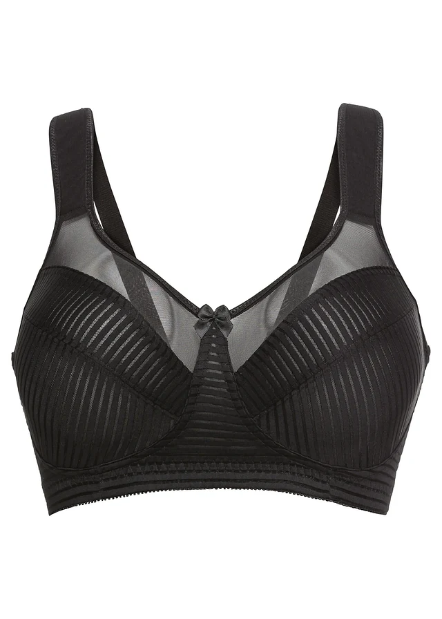 Minimizer bh zonder beugels met gewatteerde bandjes, Kleur: zwart