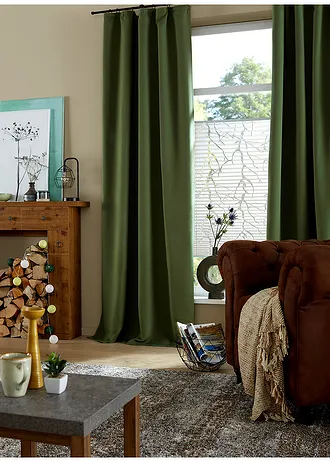 Zasłona zaciemniająca w wielu rodzajach (1 szt.) • oliwkowy • sklep bonprix