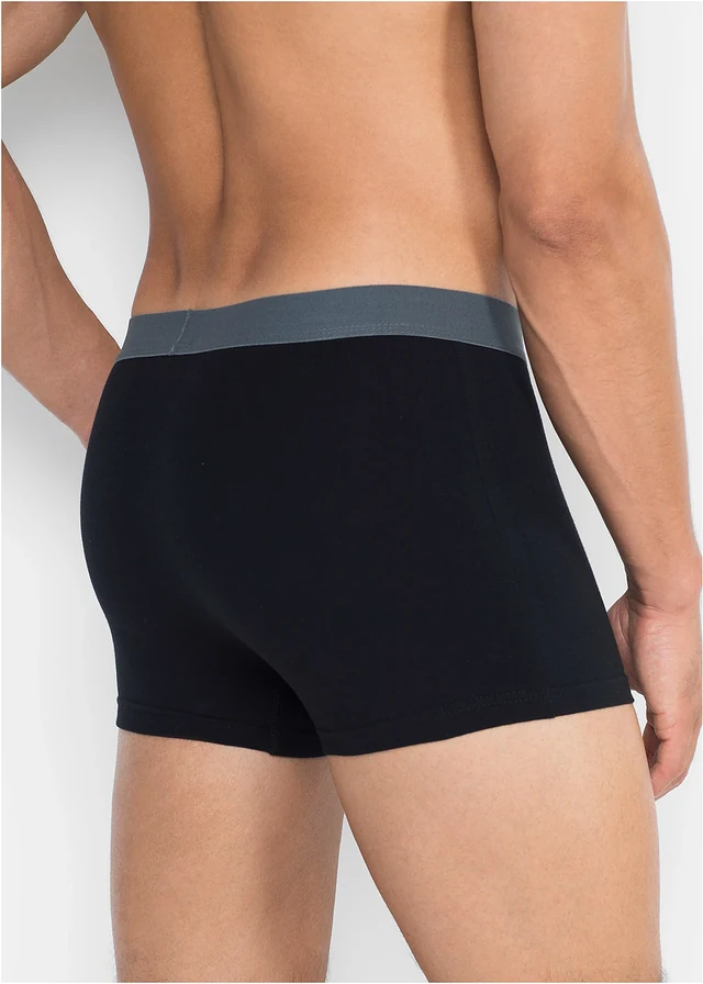 Strakke boxer met katoen (set van 3), Kleur: zwart