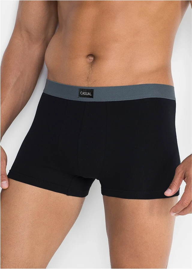 Strakke boxer met katoen (set van 3), Kleur: zwart