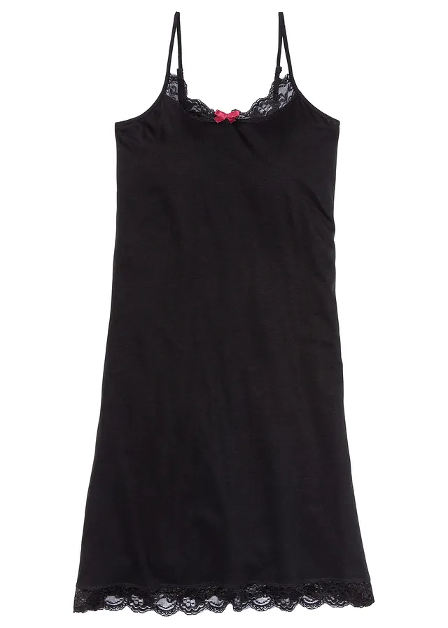 Nočná košeľa, krátka, s jemnou čipkou