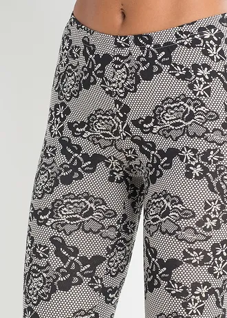 Pyjama avec legging • noir/gris imprimé • Boutique bonprix