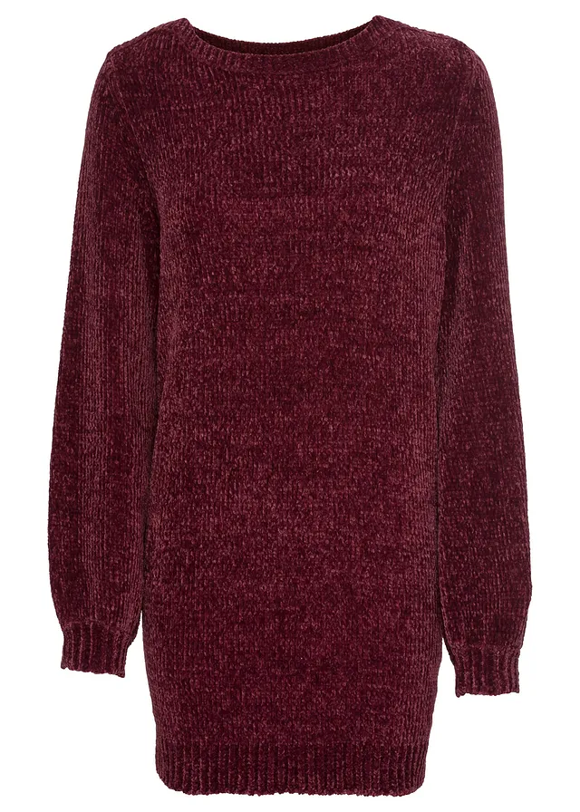 Pulover lung cu fire chenille