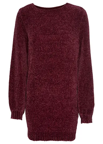 Lange trui van chenille, Kleur: esdoornrood