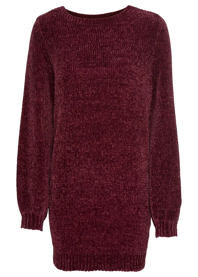 Pulover lung cu fire chenille