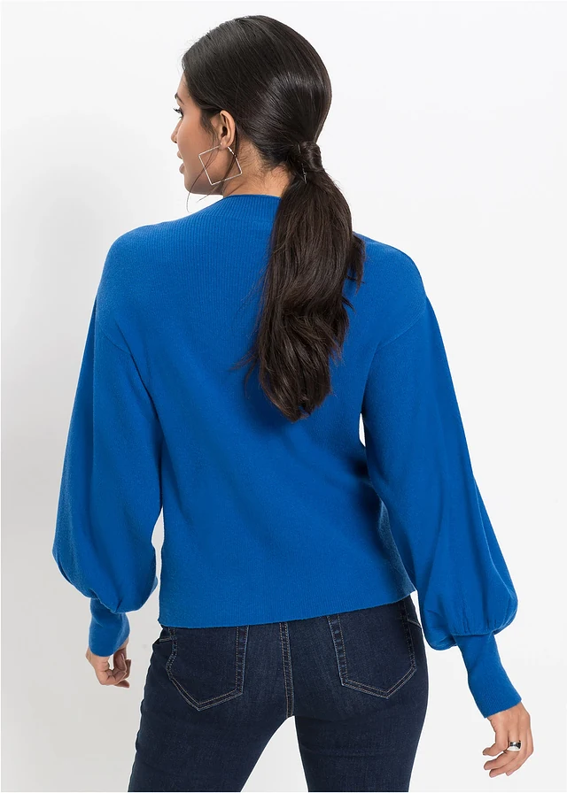 Pull oversize en viscose majoritaire • bleu roi • product-page.page-title-suffix