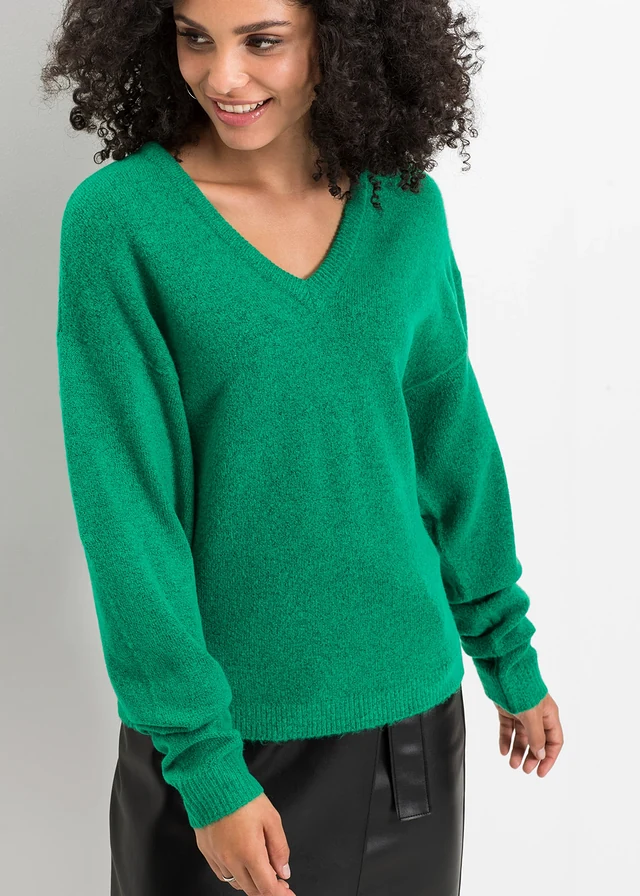 Gebreide oversized trui • mintgroen gemêleerd • product-page.page-title-suffix