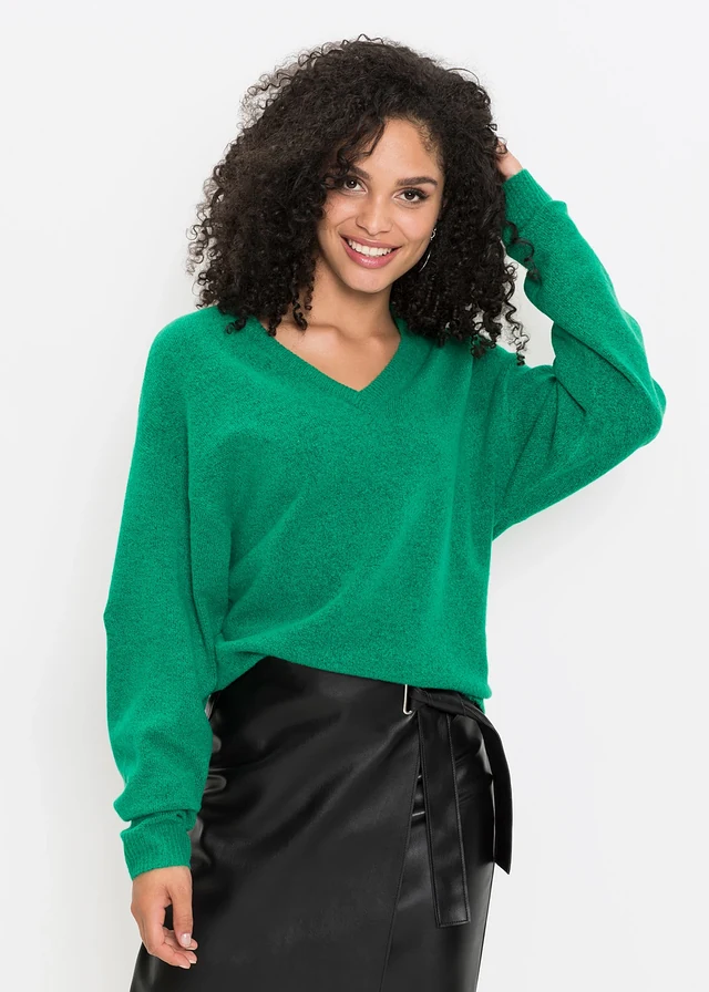 Gebreide oversized trui • mintgroen gemêleerd • product-page.page-title-suffix