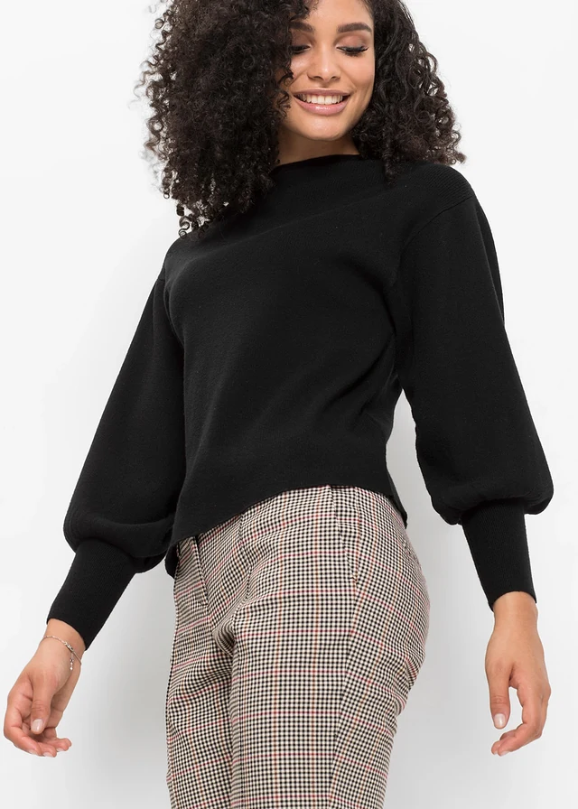 Pull oversize en viscose majoritaire • noir • product-page.page-title-suffix
