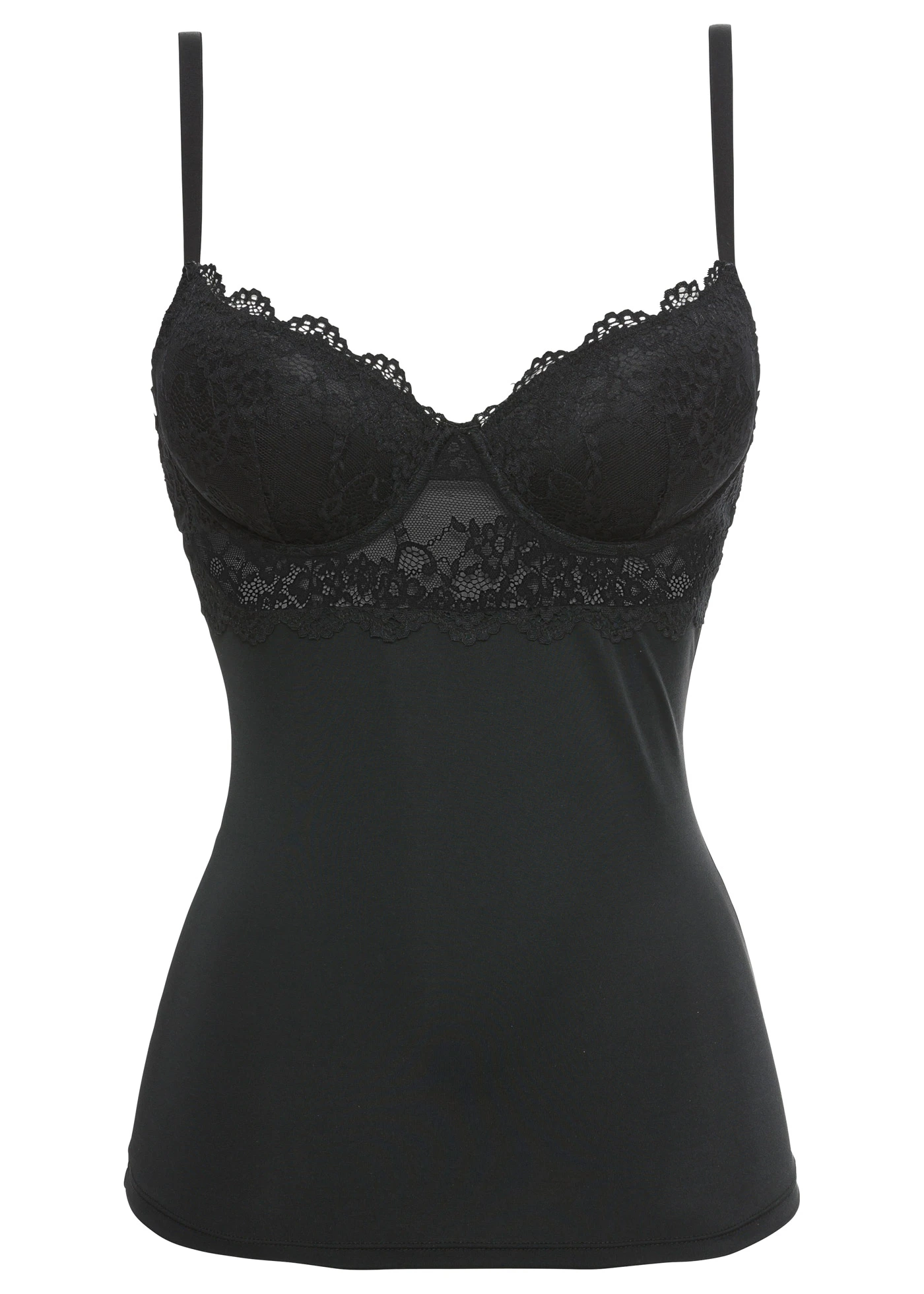 Bh-hemd met beugels • zwart • bonprix online shop