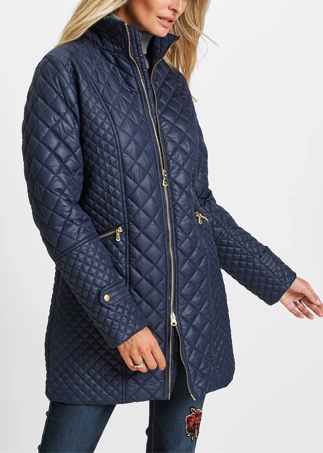 Manteau court matelassé • bleu foncé • product-page.page-title-suffix