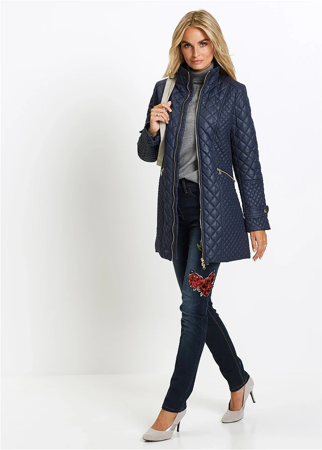 Manteau court matelassé • bleu foncé • product-page.page-title-suffix