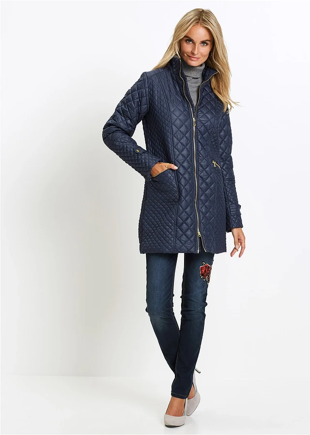 Manteau court matelassé • bleu foncé • product-page.page-title-suffix