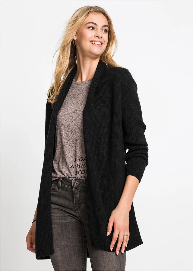 Lang vest, Kleur: zwart