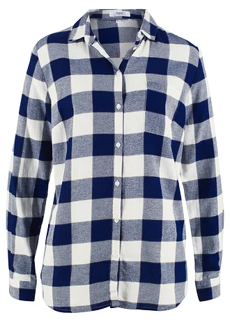 Flanel ing • éjkék/kockás • bonprix áruház