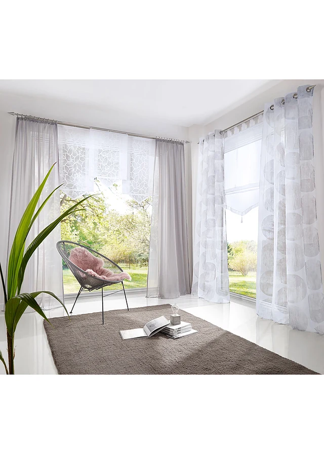 Paneelgordijn van jacquard (1 stuk) • wit • product-page.page-title-suffix