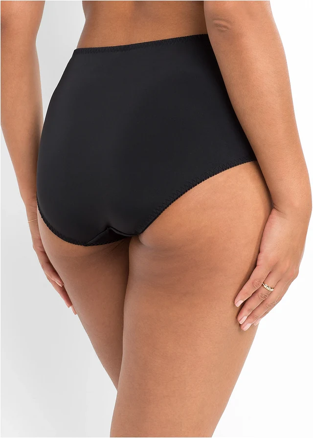 Corrigerende slip met kant, Kleur: zwart/sandbeige