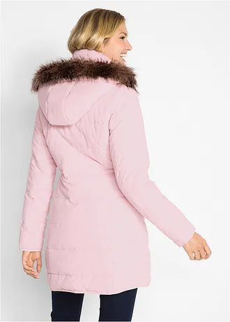 Prošívaný kabát s kapucí a podšívkou • jemně růžová • bonprix obchod