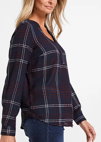 Tunică • bleumarin cadrilat • magazin bonprix