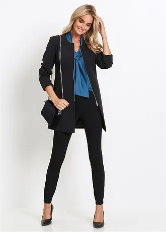 Lange blazer, Kleur: zwart