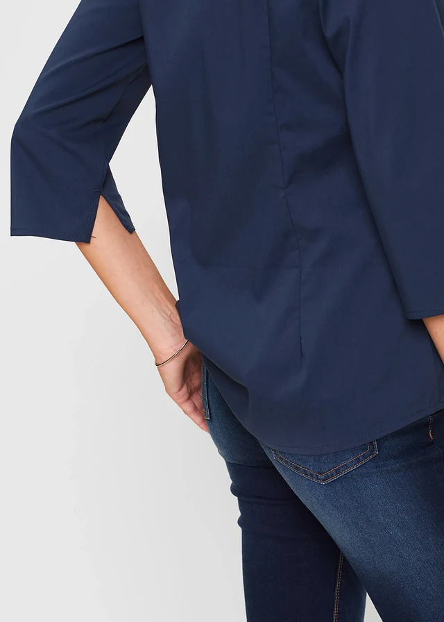Blouse met opstaande kraag • donkerblauw • product-page.page-title-suffix