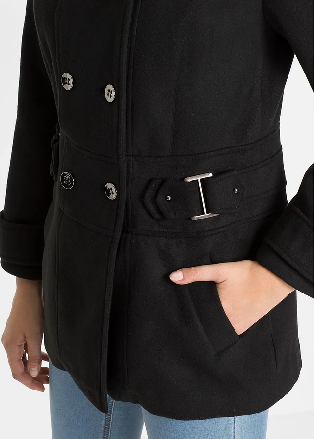 Korte coat, korte maten • zwart • product-page.page-title-suffix