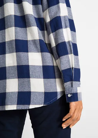 Koszula flanelowa • kobaltowy w kratę • sklep bonprix