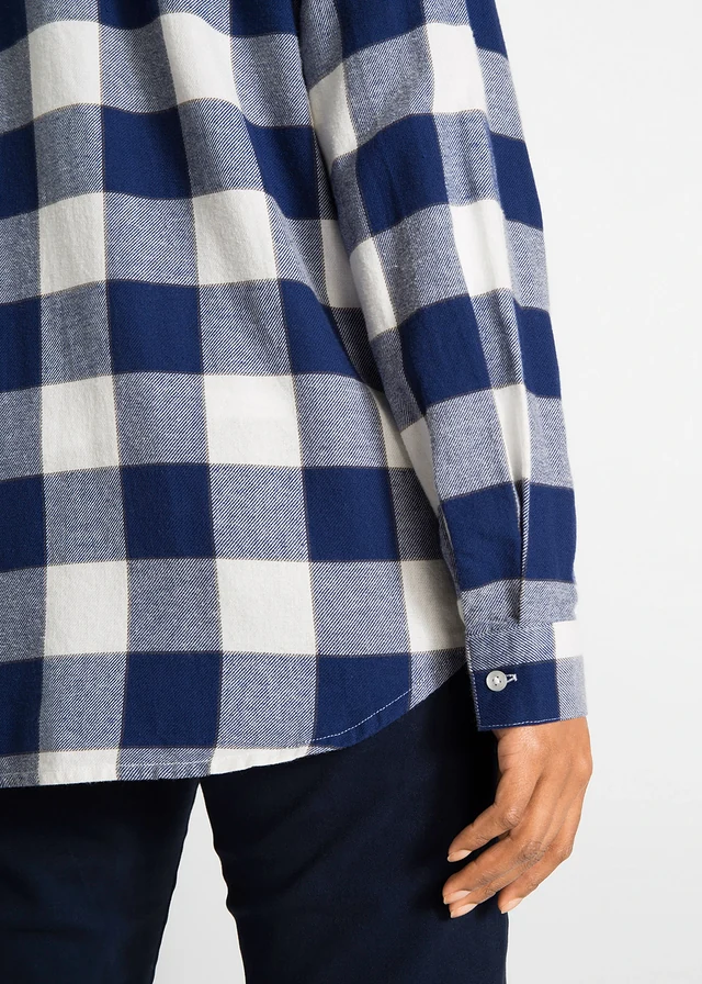 Chemisier en flanelle • bleu nuit carreaux • product-page.page-title-suffix
