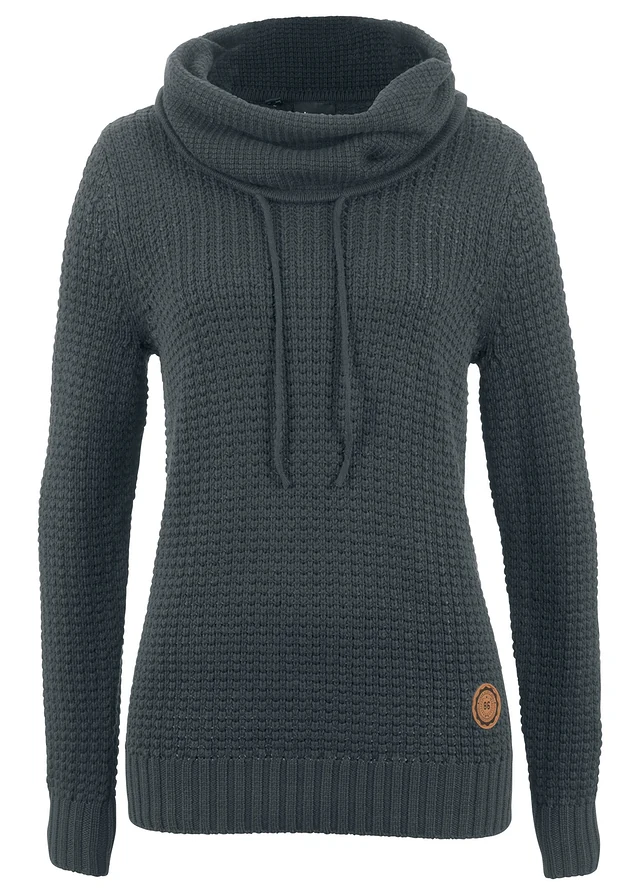 Pull à col roulé avec cordons