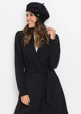 Beret z ćwiekami • czarny • sklep bonprix