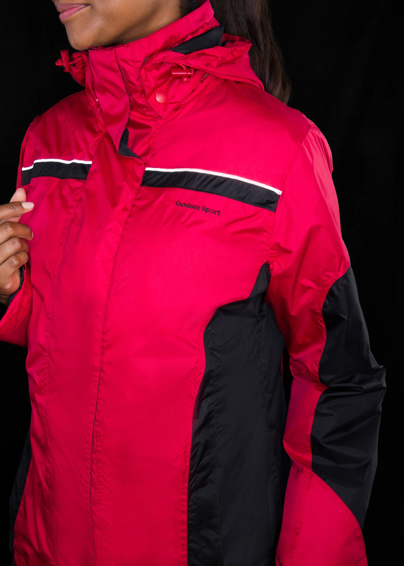 Nepromokavá funkční bunda • červeno-černá • bonprix obchod