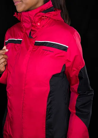 Nepromokavá funkční bunda • červeno-černá • bonprix obchod