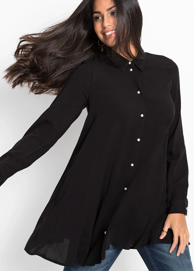 Blouse van viscose • zwart • product-page.page-title-suffix