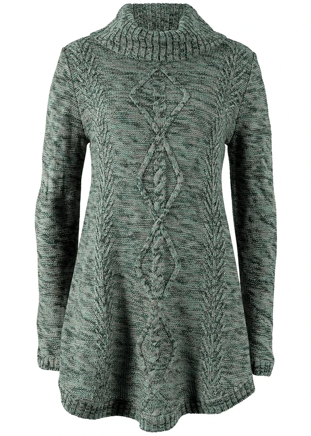 Pull long esprit poncho, manches longues