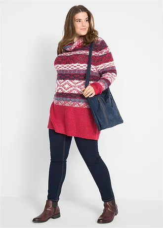 Slim fit jeans high waist, super stretch, Kleur: dark denim