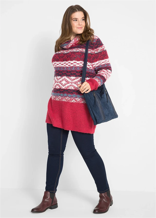 Jean slim taille haute, super extensible, Couleur: bleu foncé denim