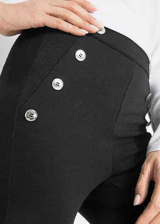 Legginsy z wygodnego materiału punto di roma • czarny • sklep bonprix