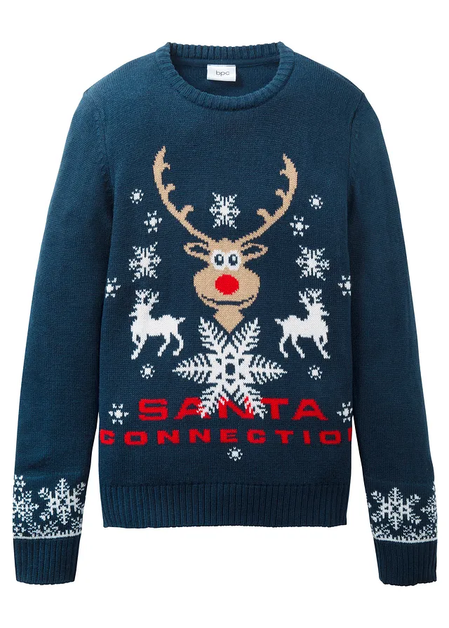 Pletený pulóver s vianočným motívom