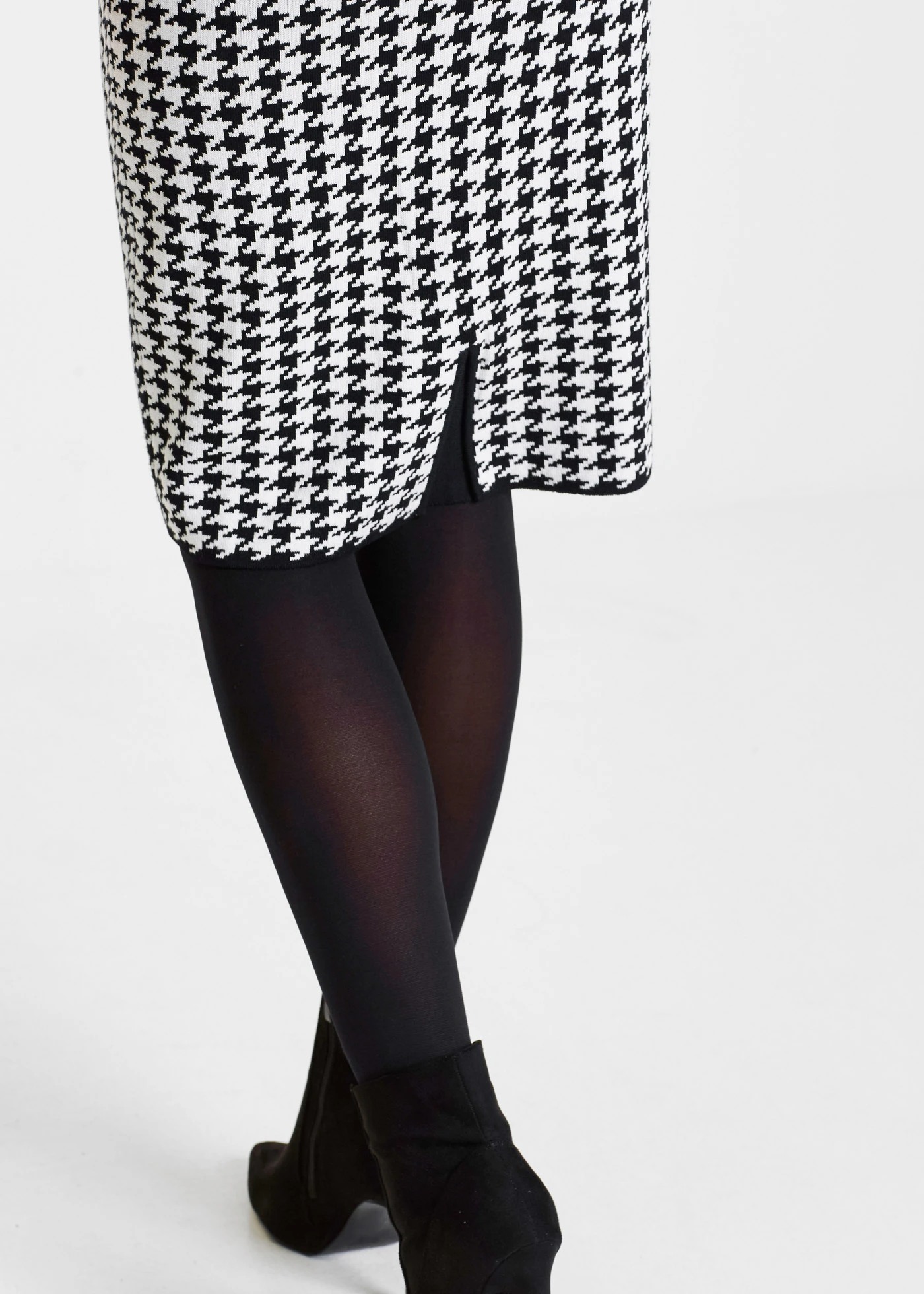 Pletená sukně • černá  / světle krémová kostkované • bonprix obchod