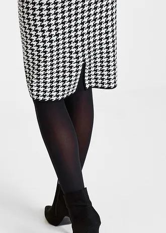 Pletená sukně • černá  / světle krémová kostkované • bonprix obchod