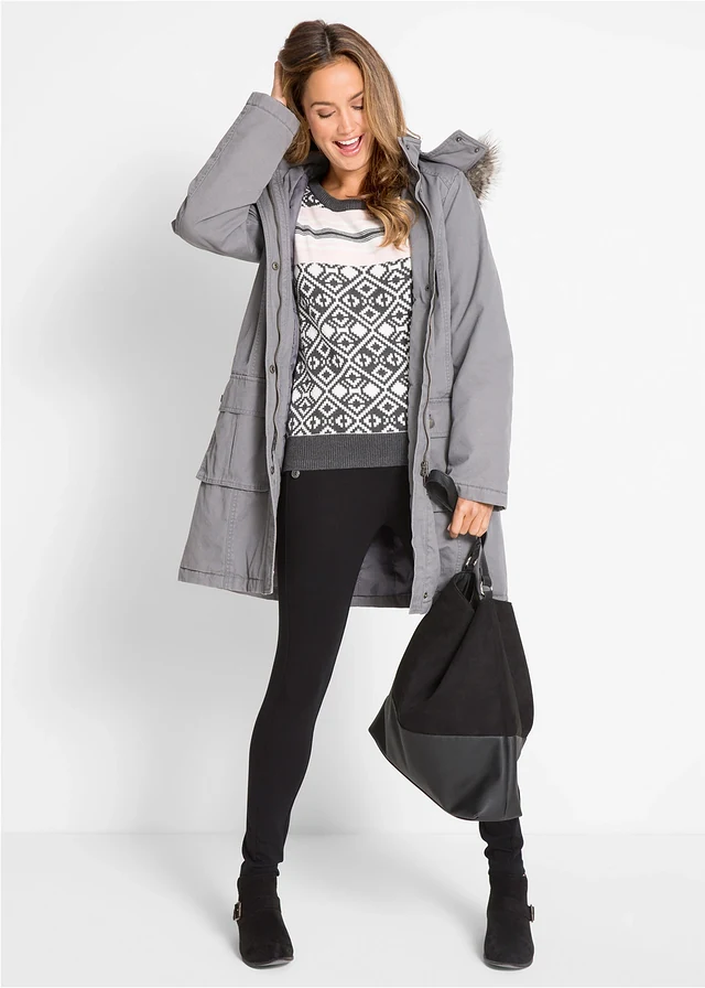 Pull, Couleur: anthracite chiné